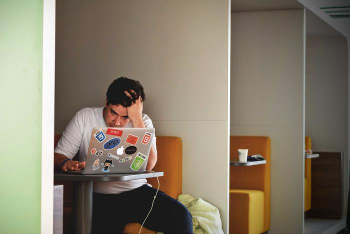 man on laptop