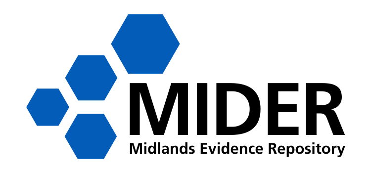 MIDER logo. Midlands Evidence Repository