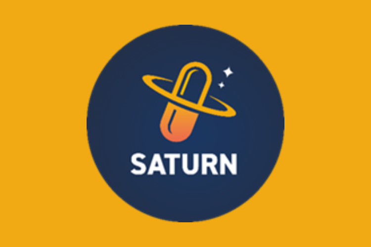 SATURN logo on an amber background