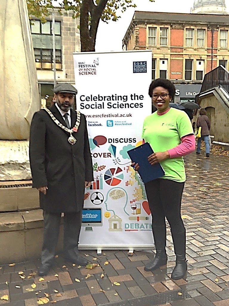Josephine NwaAmaka -The meaning and understanding of Mental Health in Nottingham…150 questionnaires, three questions, 150 voices, 5 student volunteers, The Lord Mayor of Nottingham and a cold rainy day