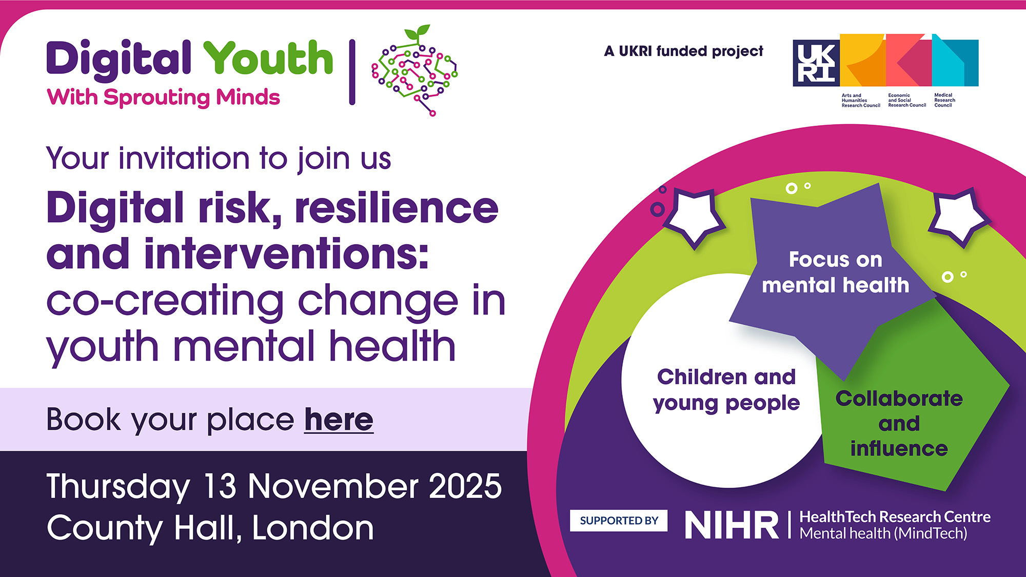 Digital Risk, resilience and interventions event flyer