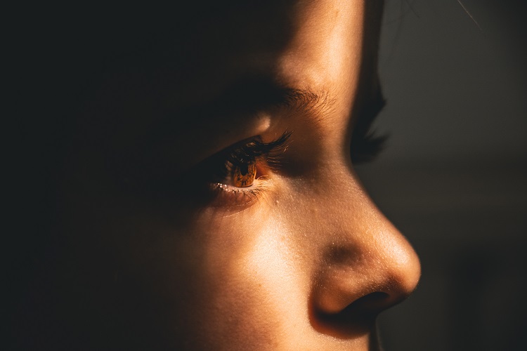 Close up of child's face